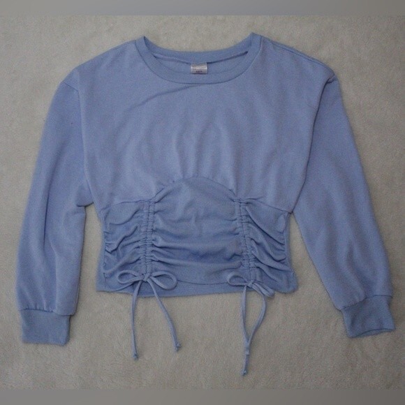 No Boundaries corset inspired blue sweater - Picture 2 of 6